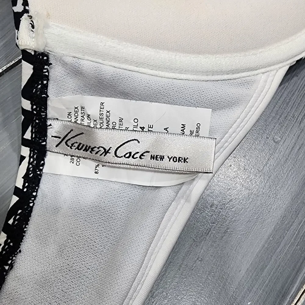Kenneth Cole New York Bikini Swim Top 38 B/C Black and White Print‎ - Picture 6 of 6